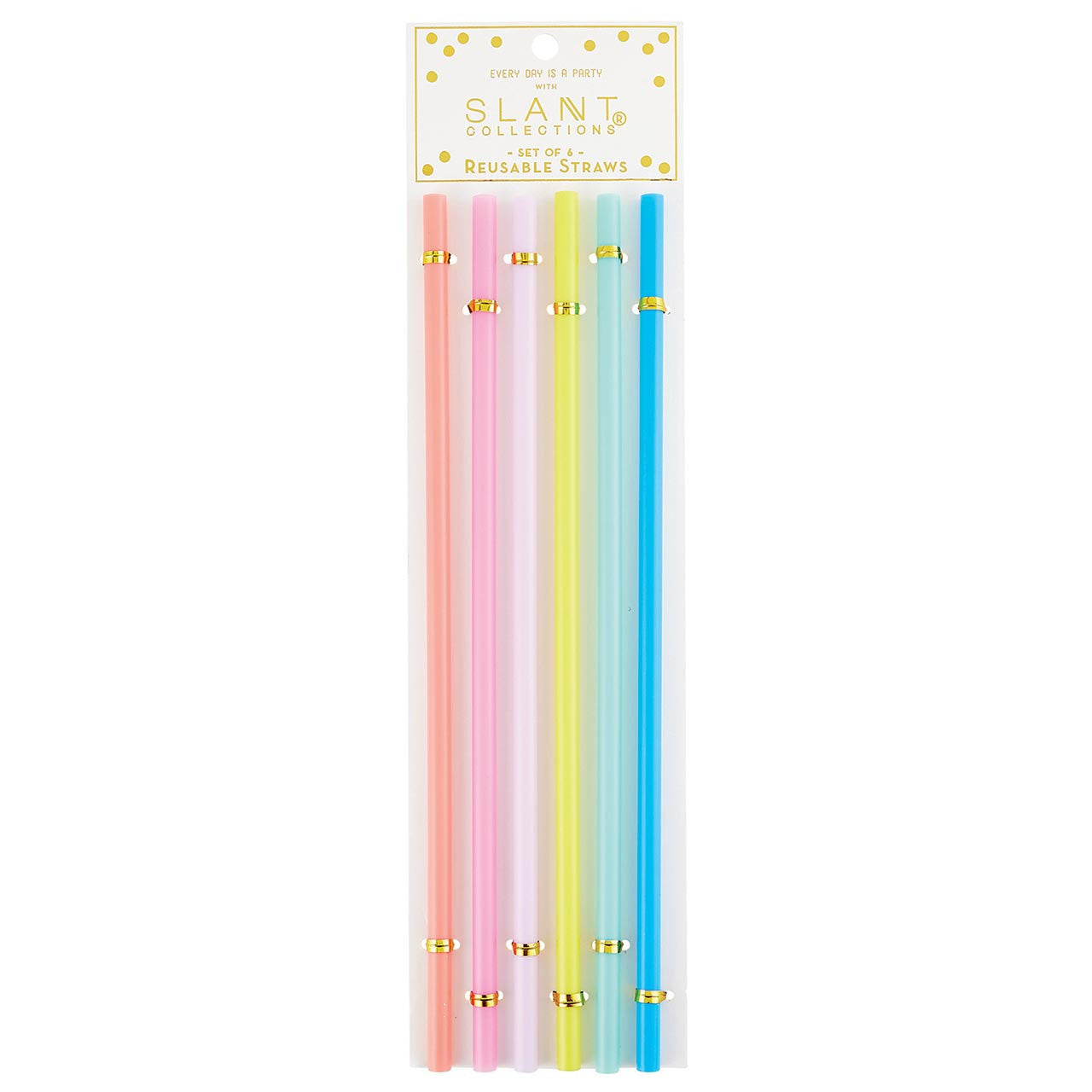 Set of 6 Reusable Straws for Birthday/Special Occasion | Acrylic