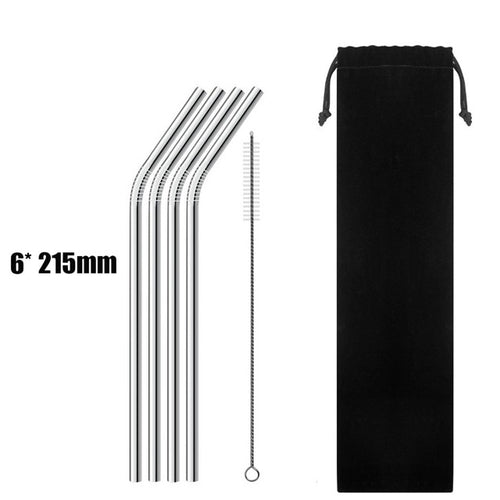 UPORS 4/8Pcs Reusable Drinking Straw High Quality