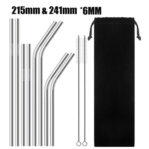UPORS 4/8Pcs Reusable Drinking Straw High Quality