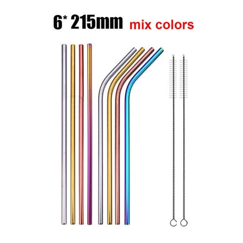 UPORS 4/8Pcs Reusable Drinking Straw High Quality